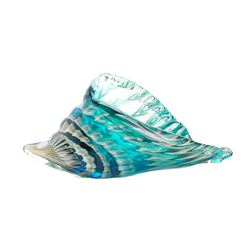 Muscheln Deko Blaues Geblasenes Glas