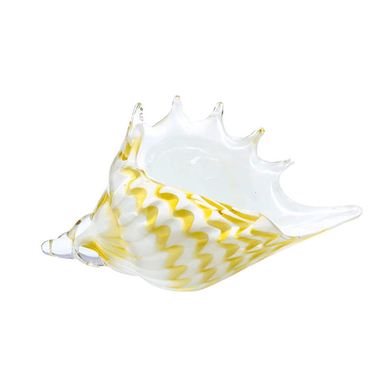 Muscheln Deko Gelbes Geblasenes Glas Lambis