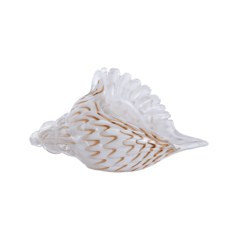 Muscheln Deko Geblasenes Glas Weiße Lambis
