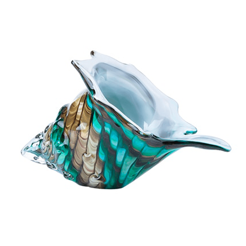 Muscheln Deko Türkises Geblasenes Glas