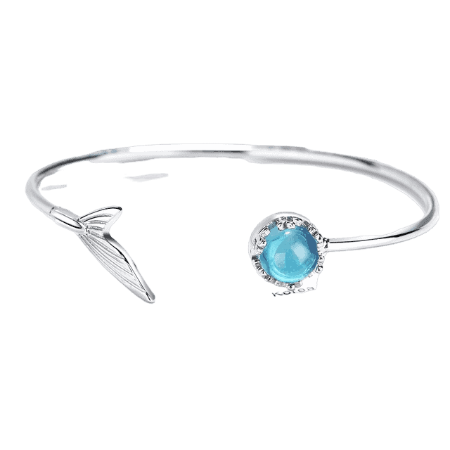 Muschelarmband Silberner Meerjungfrauenschwanz