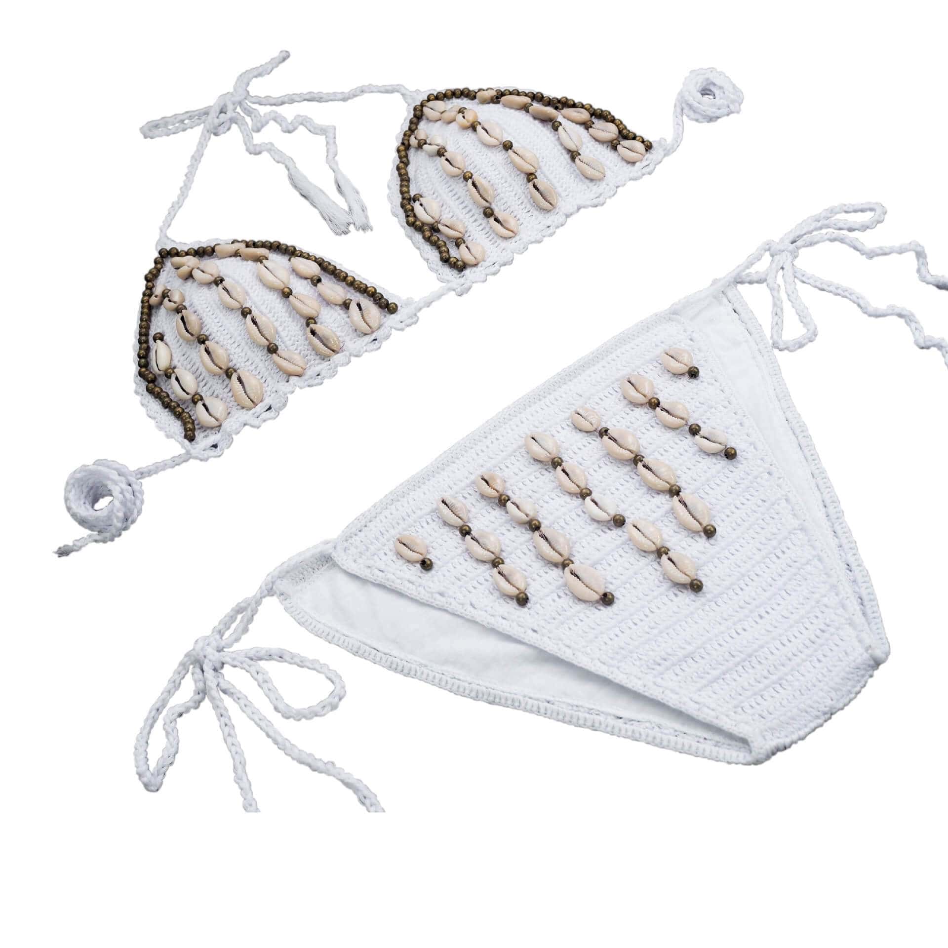 Badeanzug Muschel Bikini Weißer Kauri