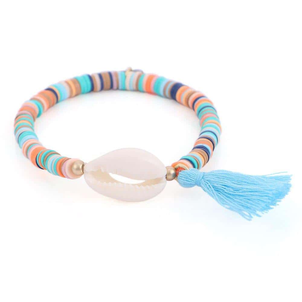 Muschelarmband Hellblauer Surfer-Kauri