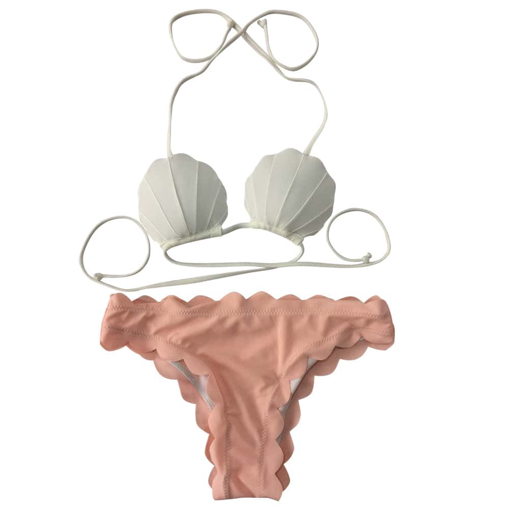 Badeanzug Muschel Bikini Weiß