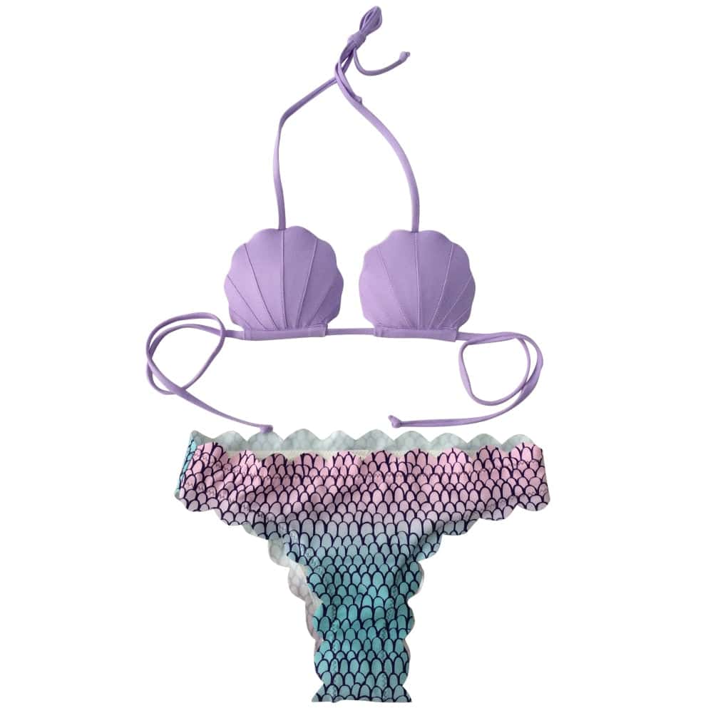 Badeanzug Muschel Bikini Malve