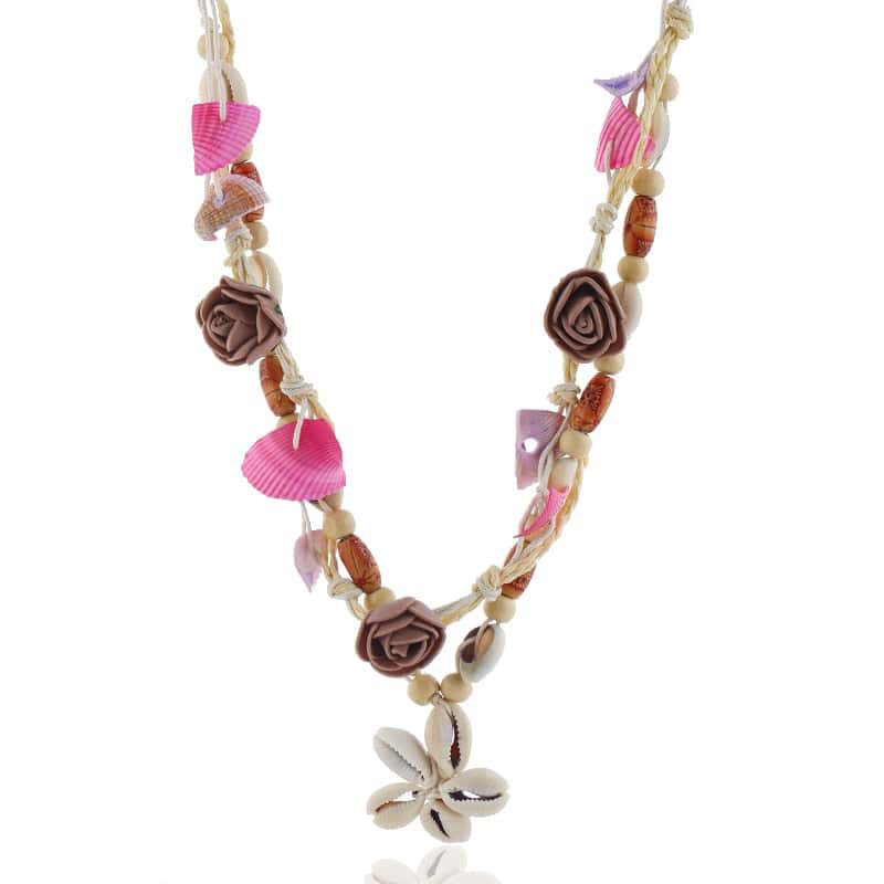 Muschelkette Rosa Kauri Halskette