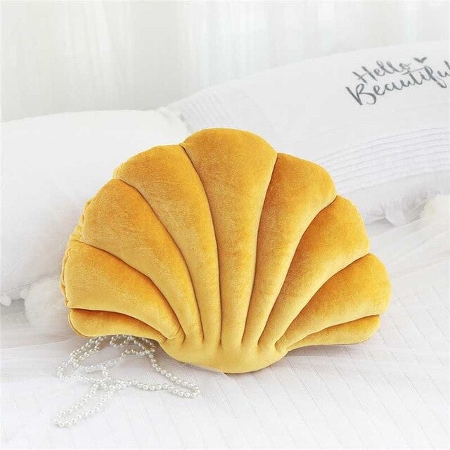 Muschelkissen Gelb