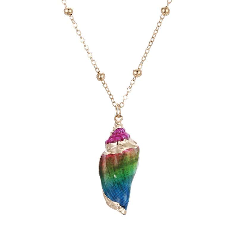 Muschel Anhänger Regenbogen-Canarium
