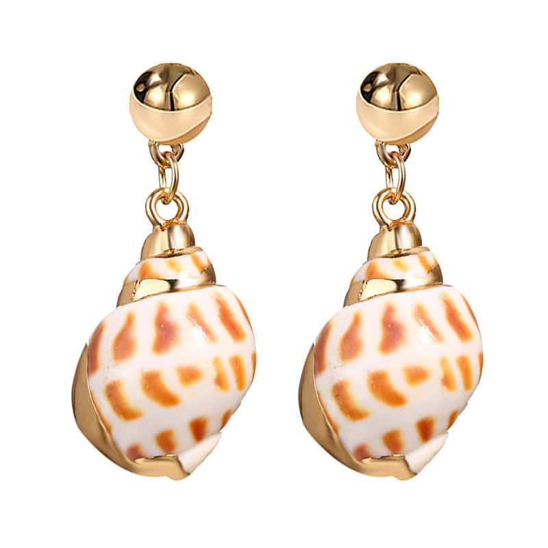 Muschel Ohrringe Leopard-Bulot