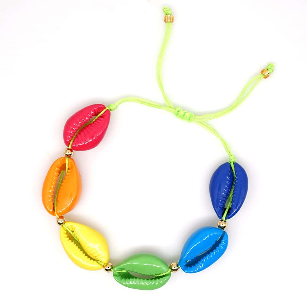Muschelarmband Regenbogen-Kauri