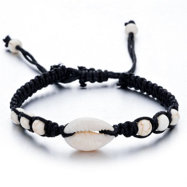Muschelarmband Kauri Und Weiße Perlen