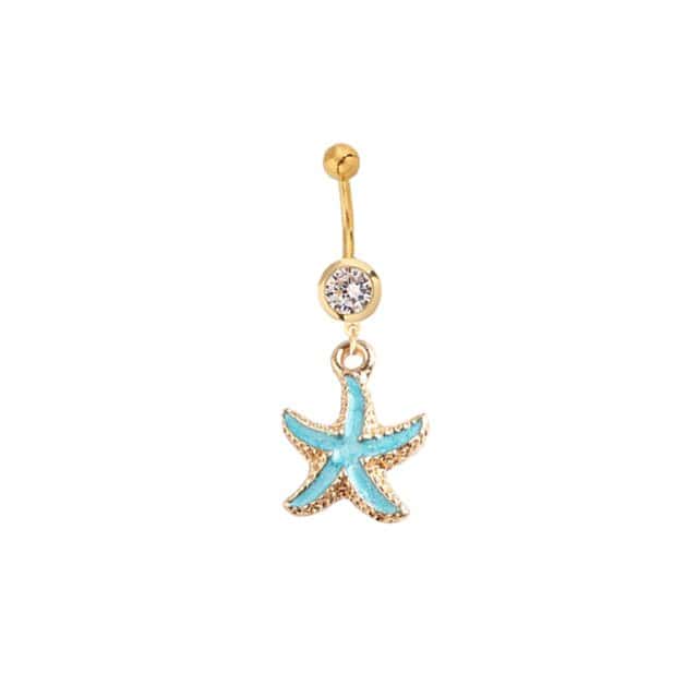 Bauchnabelpiercing Muschel Türkisfarbener Seestern