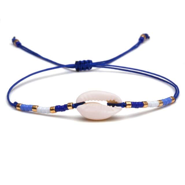 Muschelarmband Blaue Kauri Halskette