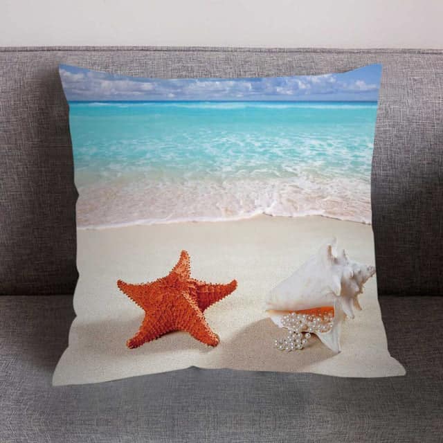 Muschelkissen Gedruckter Caprera Strand