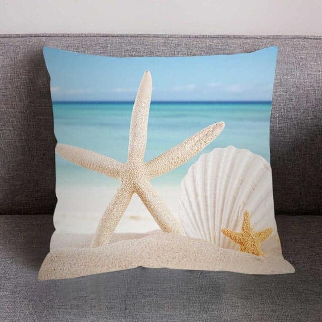 Muschelkissen Gedruckter Bahamas Strand