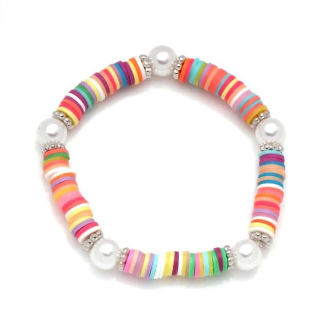 Muschelarmband Multicolor-Flachperlen