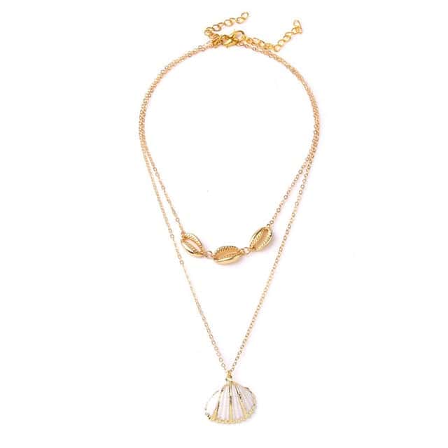 Muschel Anhänger Goldene Muschel Und Kauris