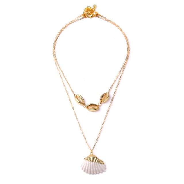 Muschel Anhänger Goldene Muschel Und Kauris