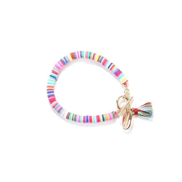 Muschelarmband Flache Dschungelperlen