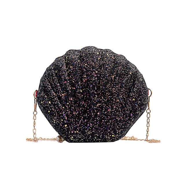 Muschel Tasche Funken Schwarz