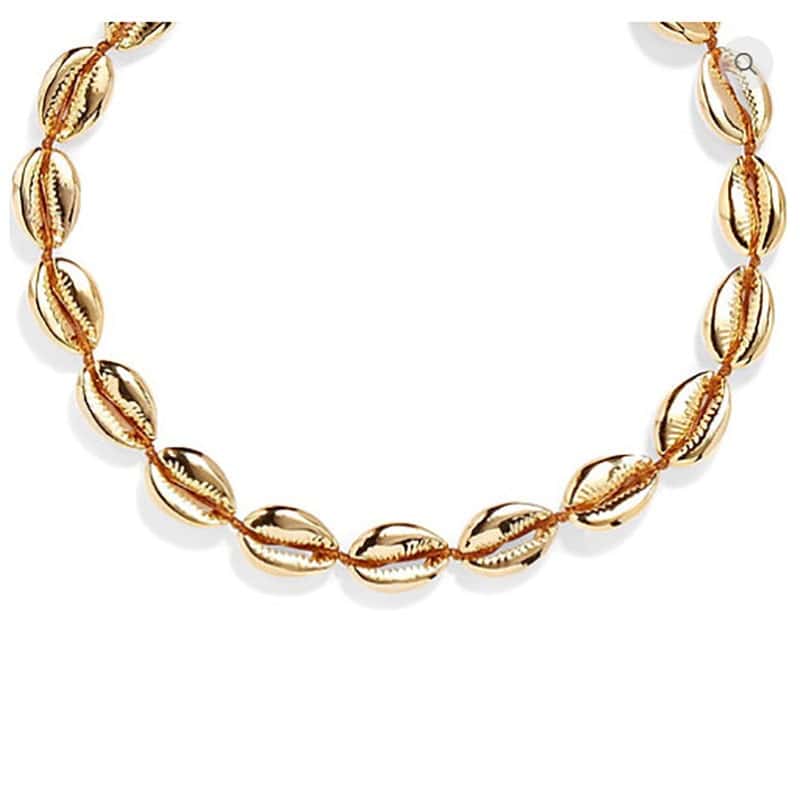 Muschelkette Goldenes Kauri-Halsband (Choker)