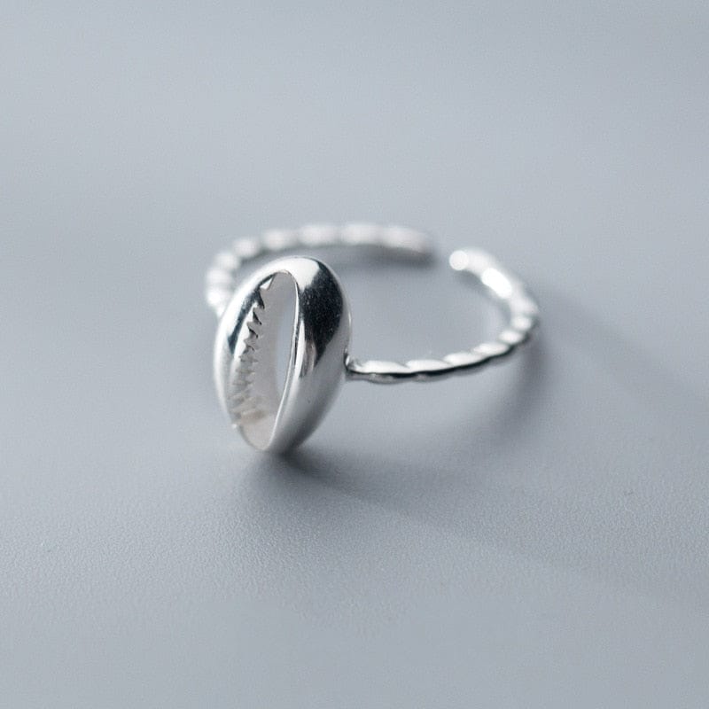 Muschelring 925 Sterling Silber Kauri